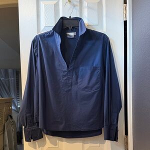 Women’s Finley Crop Blue Shirt